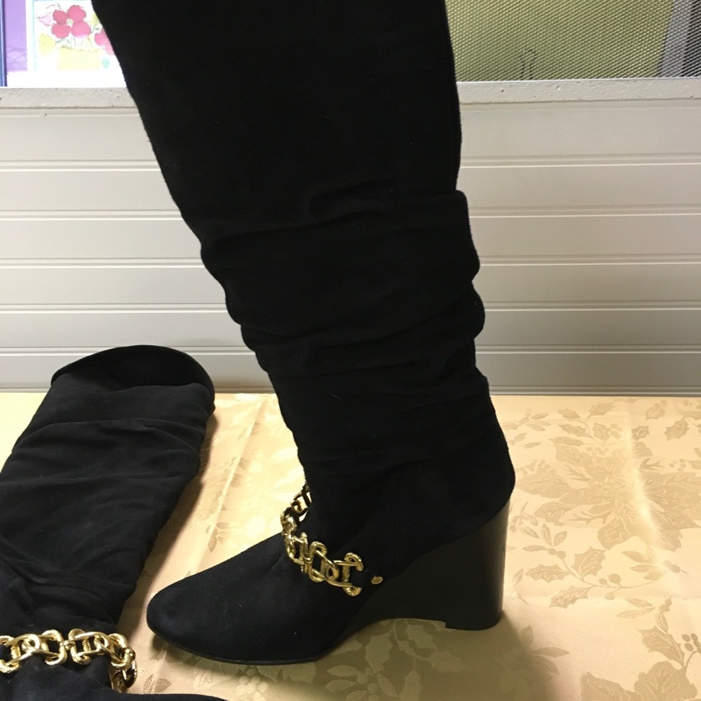 BCBG suede wedge boots 37.5